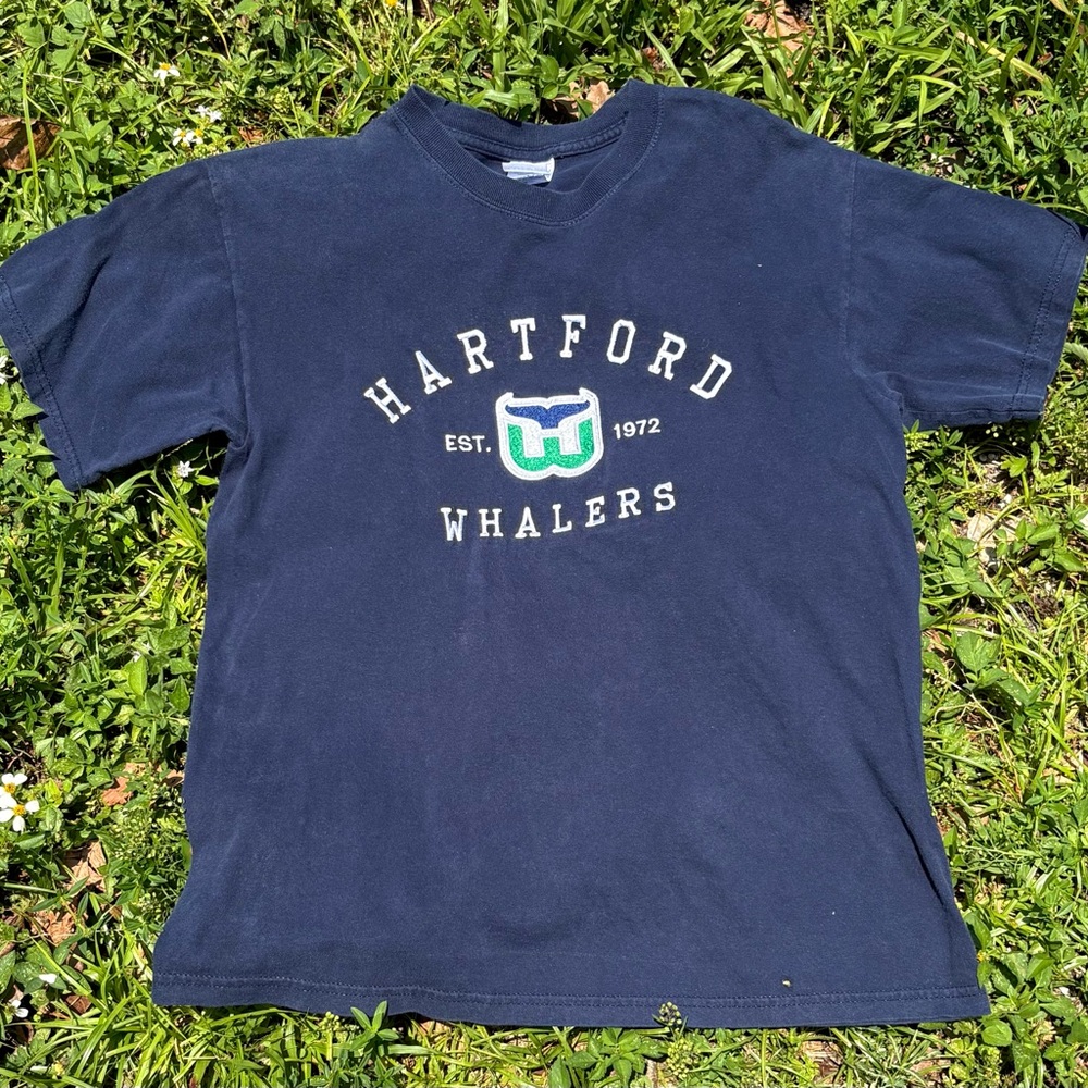 Vintage Embroidered Hartford Whalers T-Shirt